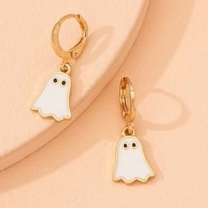 Cute spooky ghost Halloween dangle charm earrings one size 👻